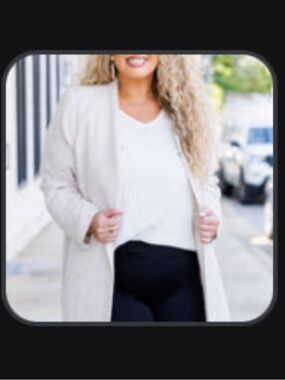 Chic Soul Women’s Tweed Open Blazer Coat Size 1X